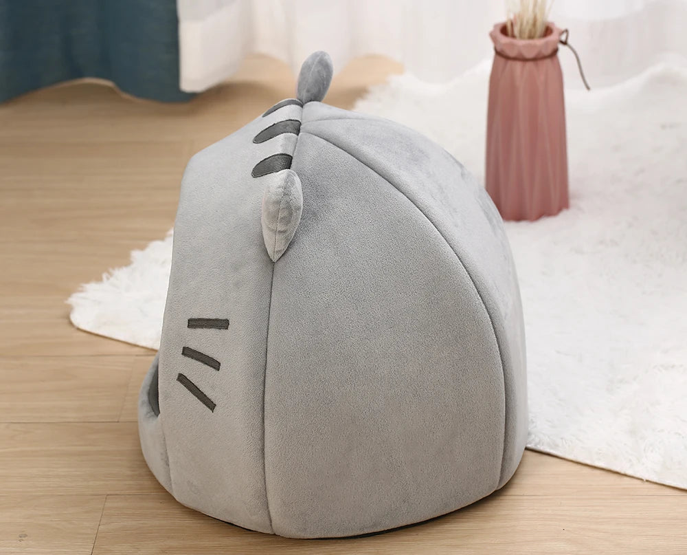 Cama Cálida y Acolchada para Gatos - Diseño Orejitas Divertidas 🐾